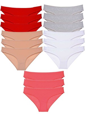 Royaleks 15 Adet Süper Eko Set Likralı Kadın Slip Külot 522