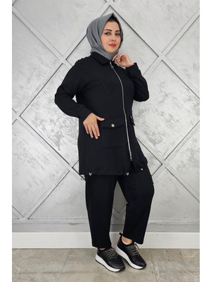 Pys Giyim Kadın Çıt Çıt Fermuarlı Tesettür Takım