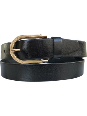 Goderi  Deri Gold Tokalı Kadın Kemeri 4 cm