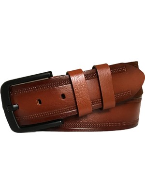 GoDeri  Desenli Taba Kot Spor Kemer 4.5 cm