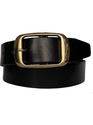 GoDeri  Deri Gold Tokalı Kadın Kemeri 4 cm