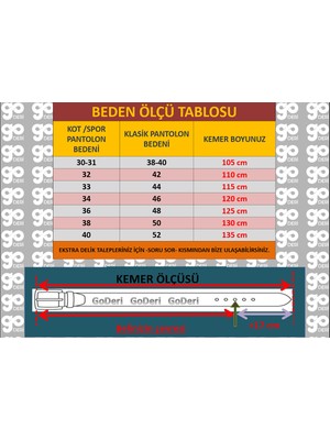 GoDeri  Deri Çift Dikiş Baskı Desenli Premium 2'li Set Siyah Lacivert Kot Spor Kemer 4.5 cm