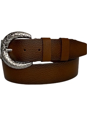 GoDeri Deri, Gümüş Tokalı Tosado Kadın Kot Kemeri 4 cm