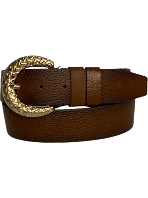 GoDeri  Deri, Gold Tokalı Tosado Kadın Kot Kemeri 4 cm