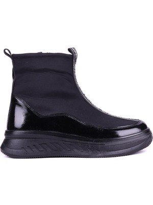 Shoetyle - Hakiki Deri Siyah Renk Kadın Bot - 25102250