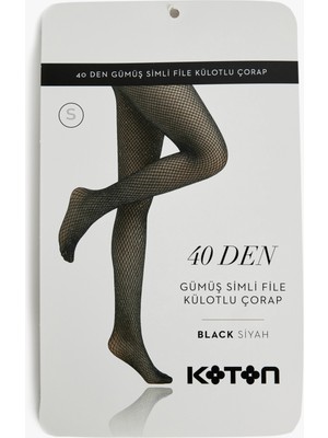Koton 40 Den Simli File Külotlu Çorap