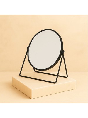 Kitch&More Masa Üstü Dairesel Makyaj Aynası – Ayarlanabilir Açı, Şık Metal Ayaklık, Modern Tasarım