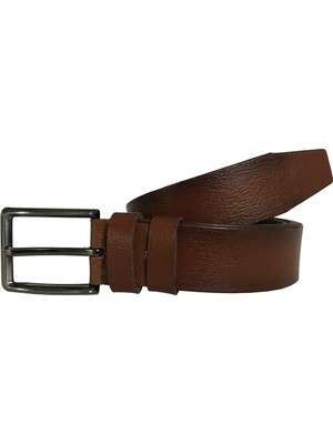 GoDeri Deri Taba Kumaş Kemeri 3.5 cm