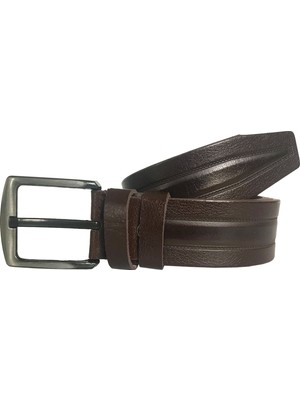 GoDeri Deri Desenli Kahverengi Kot Kemeri