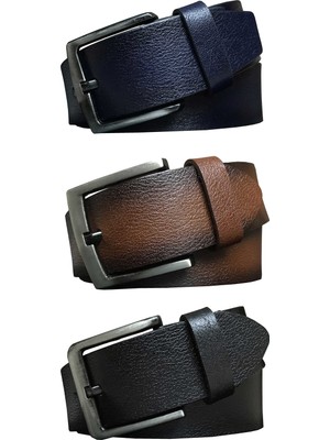 GoDeri  Yumuşak  3'lü Süper Set Kot, Spor Kemer