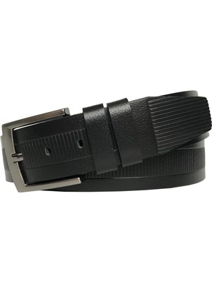 GoDeri  Desenli Siyah Kot, Spor Kemer 4.5 cm