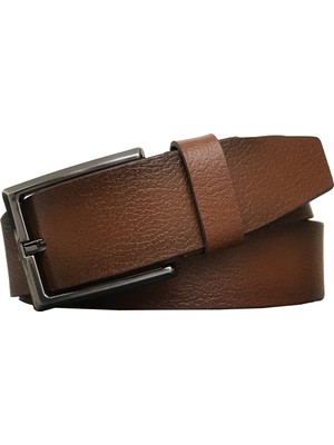 GoDeri  Desenli Taba Tekkat Kumaş Pantolon Kemeri 3.5 cm