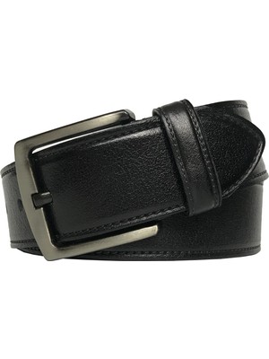 GoDeri  Desenli Siyah Kot, Spor Kemer 4.5 cm