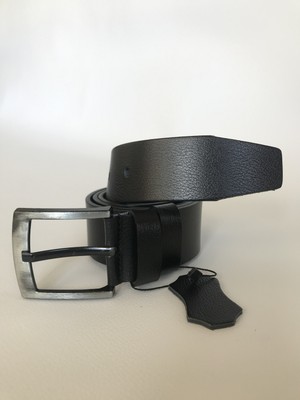 GoDeri Siyah Lüks Deri Kot, Spor Kemer 4.5 cm