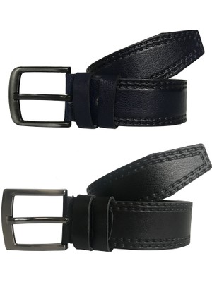 GoDeri Deri 2'li Süper Set Renkli Kot Kemeri