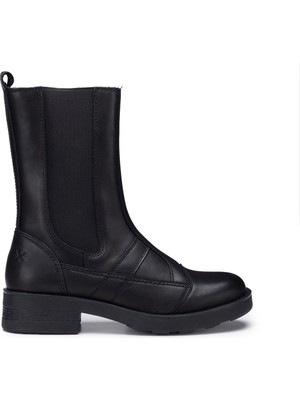 Kadın Çizme OXW002900 Oxs Frank 0029 Mıd W Leather Black