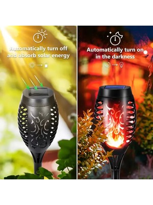 Go İthalat 12 Ledli Alevli Solar Bahçe Aydınlatma  (5131)