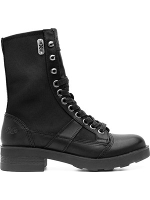 Kadın Çizme OXW002300 Oxs Frank 0023 Mıd D Nylon/leather Black