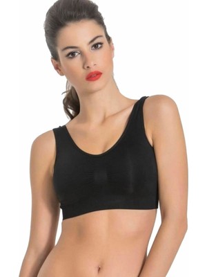 Miss Fit Telsiz Kalın Askılı Dikişsiz Lazer Kesim Sütyen 11027