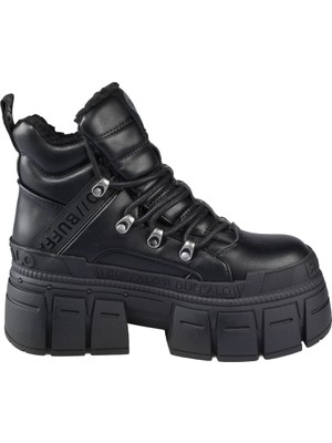Kadın Oxford ( Klasik) 1622608 Buffalo Gospher Hıke Mıd Pad - Vegan Nappa- Black
