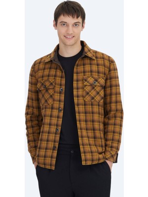 Kip Kahverengi Regular Fit Kapüşonlu Casual Dokuma Mont