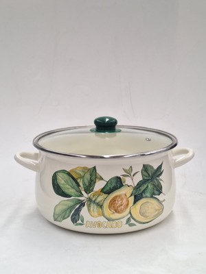 Gizem Emaye Derin Güveç Tencere // Yoğurt Tenceresi // Bakraç // 24 cm 6,1 Litre