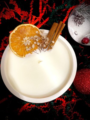 Bulmira Soyawax ile Yapılmış Portakal&tarçın Temalı Mum