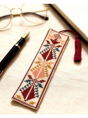 Zaytoon Filistin Nakışlı Kumaş Kitap Ayracı (Tatreez) 16X5 cm