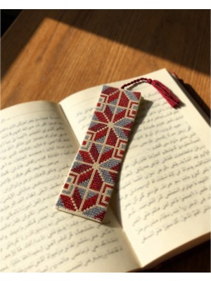 Zaytoon Geometrik Filistin Nakışlı Kumaş Ayraç 16X5 cm