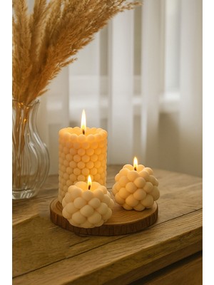 Ftrk Store 3’lü Kokulu Bubble Mum Seti – Pinterest Stil Dekoratif Tasarım