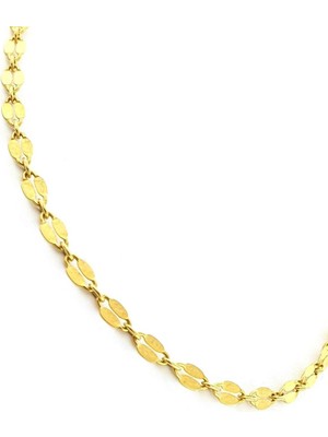 Zeya Kuyumculuk 14 Ayar Altın Çift Pullu Zincir Kolye