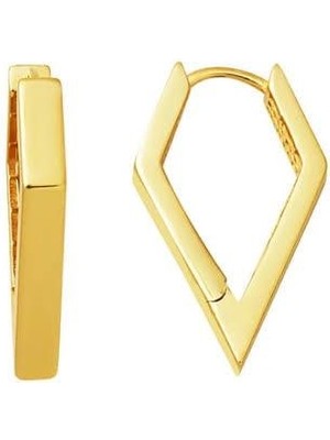 Zeya Kuyumculuk 14 Ayar Altın Sallantılı Üçgen Küpe