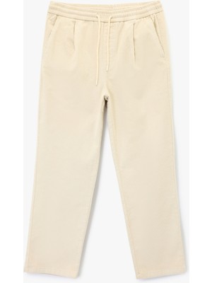 Koton Pamuklu Cepli Bol Kalıp Beli Bağcıklı Kışlık Fitilli Kadife Pantolon