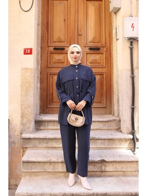 Nisum Moda Çift Cepli Bağcıklı Modal Takım