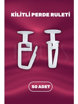 Moud's Kilitli Perde Ruleti, Perde Düğmesi, Kaliteli Malzeme 50 Adet