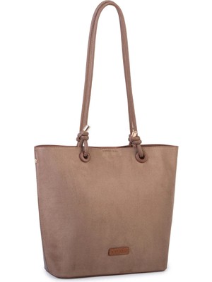 Nas Bag , Büyük Boy, Süet, Kadın Omuz Çantası