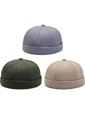 Rupen Kraft 3 Lü Set %100 Pamuk Cap Ayarlanabilir Docker Şapka Yazlık Takke Şapka Retro Şapka Takke Şapka