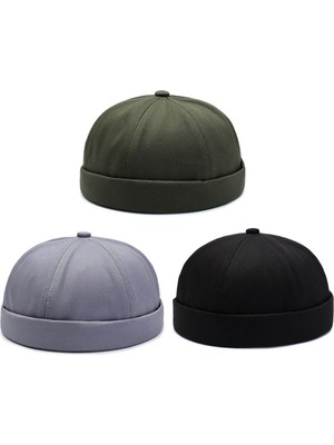 Rupen Kraft 3 Lü Set %100 Pamuk Cap Ayarlanabilir Docker Şapka Yazlık Takke Şapka Retro Şapka Takke Şapka