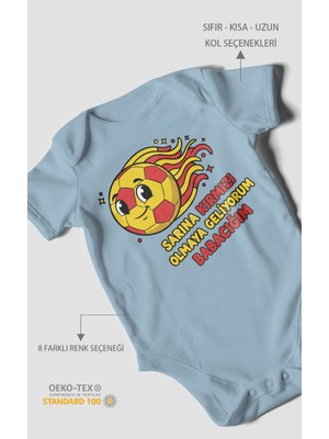 Sarına Kırmızı Olmaya Geliyorum Babacığım V2 Baskılı Bebek Zıbını – Çıtçıtlı Body 8 Renk | %100 Pamuk Kısa Kol