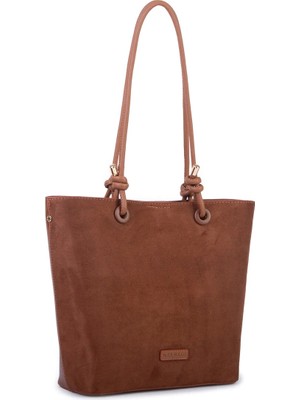 Nas Bag , Büyük Boy, Süet, Kadın Omuz Çantası