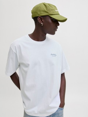Jack & Jones Jack Jones Yazı Desenli Erkek Yuvarlak Yaka Tişört 12287990