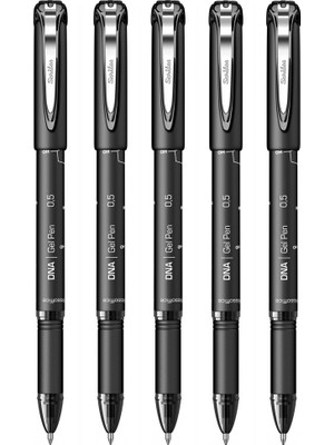 Artlantis Siyah Pilot Kalem Dna Gel Pen 5 Adet Scrikss Pilot Kalem 0.7 mm Roller Uçlu Pilot Kalem Ince Uçlu Likit Mürekkepli Pilot