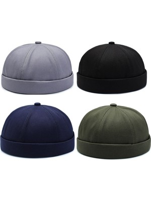 Rupen Kraft 4 Lü Set %100 Pamuk Cap Ayarlanabilir Docker Şapka Yazlık Takke Şapka Retro Şapka Takke Şapka