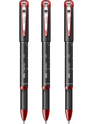 Artlantis Kırmızı Pilot Kalem Dna Gel Pen 3 Adet Scrikss Pilot Kalem 0.7 mm Roller Uçlu Pilot Kalem Ince Uçlu Likit Mürekkepli