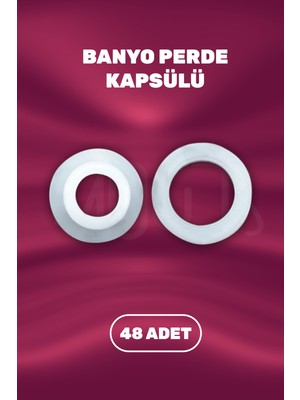 Moud's Banyo Perdesi, Duş Perdesi Kapsülü, Duşakabin Perde Kapsülü 48 Adet