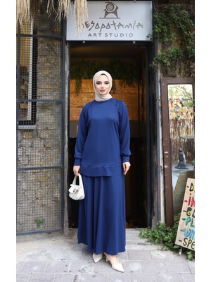 Nisum Moda Oval Kesim Modal Etekli Takım