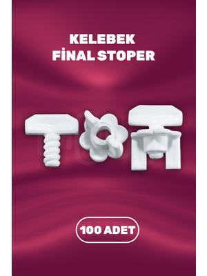 Moud's Perde Stoperi, Perde Finali, Kelebek Stoper, Kaliteli Malzeme 100 Adet