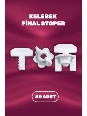 Moud's Perde Stoperi, Perde Finali, Kelebek Stoper, Kaliteli Malzeme 50 Adet