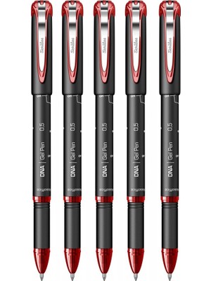 Artlantis Kırmızı Pilot Kalem Dna Gel Pen 5 Adet Scrikss Pilot Kalem 0.7 mm Roller Uçlu Pilot Kalem Ince Uçlu Likit Mürekkepli