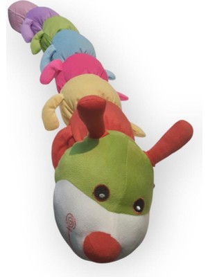 Novytech Rengarenk Peluş Tirtil Yastik 75 cm Kaliteli